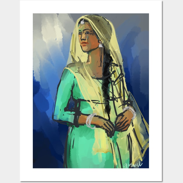 Punjabi Girl Wall Art by sukhpalgrewal